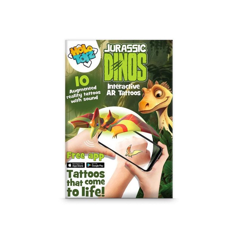 HOLO TOYZ - 10 TATOOS EN R.A. AVEC SON - JURASSIC DINOS