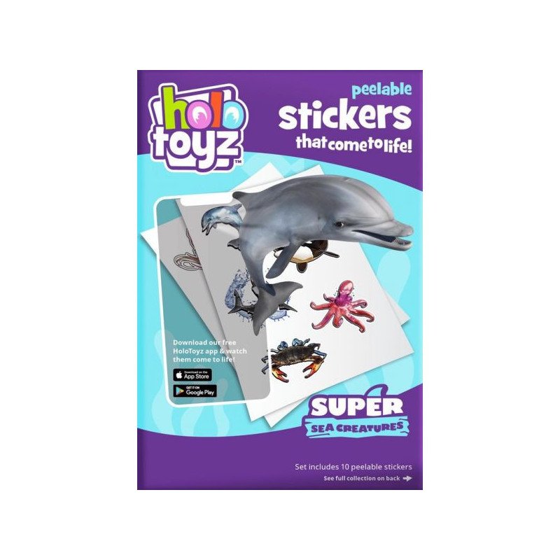 HOLO TOYZ - 10 STICKERS EN R.A. AVEC SON - SEA CREATURES