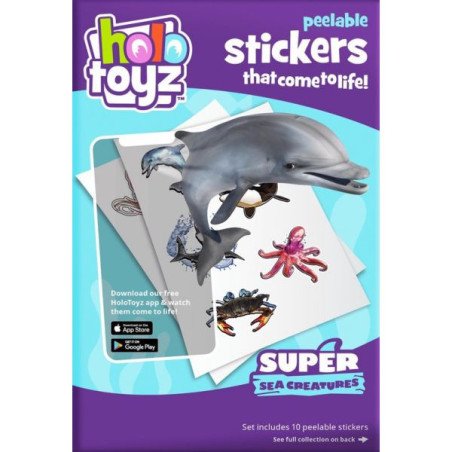 HOLO TOYZ - 10 STICKERS EN R.A. AVEC SON - SEA CREATURES