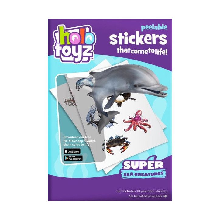HOLO TOYZ - 10 STICKERS EN R.A. AVEC SON - SEA CREATURES