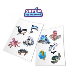 HOLO TOYZ - 10 STICKERS EN R.A. AVEC SON - SEA CREATURES