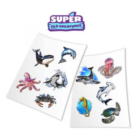HOLO TOYZ - 10 STICKERS EN R.A. AVEC SON - SEA CREATURES
