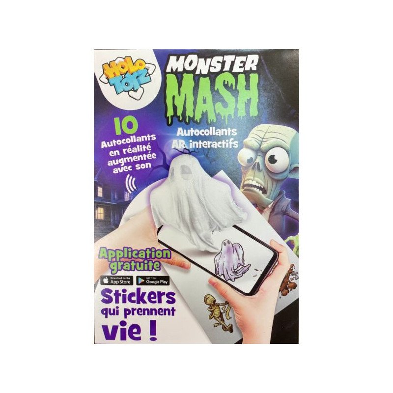 HOLO TOYZ - 10 STICKERS EN R.A. AVEC SON - MONSTER MASH
