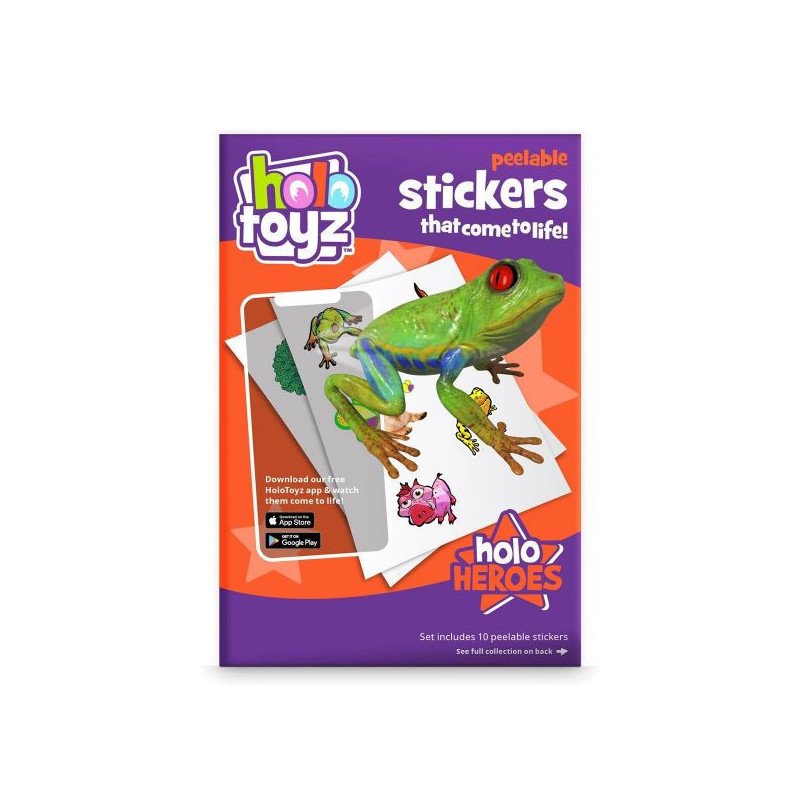 HOLO TOYZ - 10 STICKERS EN R.A. AVEC SON - HOLO HEROES
