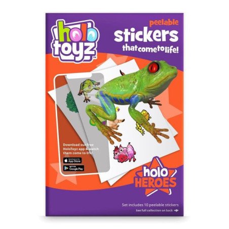 HOLO TOYZ - 10 STICKERS EN R.A. AVEC SON - HOLO HEROES