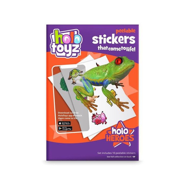 HOLO TOYZ - 10 STICKERS EN R.A. AVEC SON - HOLO HEROES