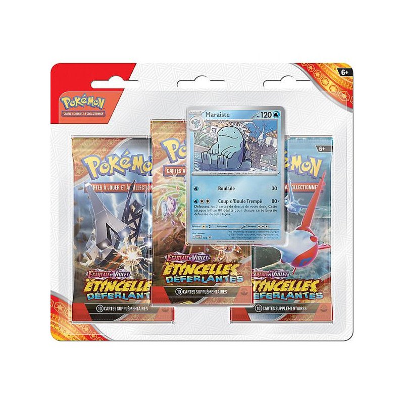 POKEMON - PACK DE 3 BOOSTERS - ECARLATE ET VIOLET : ETINCELLES DEFERLANTES (FR)