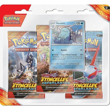 POKEMON - PACK DE 3 BOOSTERS - ECARLATE ET VIOLET : ETINCELLES DEFERLANTES (FR)