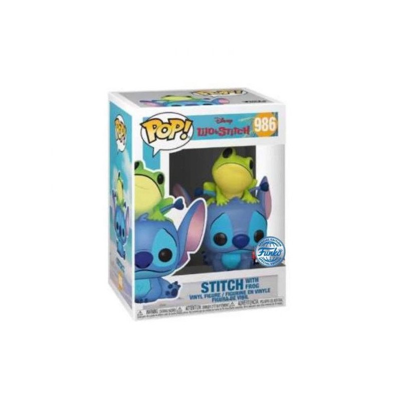 Disney - Lilo & Stitch - Vinyl figure POP! n° 986 - Stitch with frog (spécial édition)