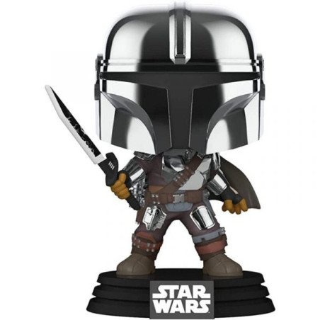 Star Wars - The Mandalorian - Bobble-head POP! n° 491 - The Mandalorian with Darksaber (Special edition - GITD)