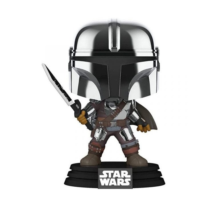 Star Wars - The Mandalorian - Bobble-head POP! n° 491 - The Mandalorian with Darksaber (Special edition - GITD)