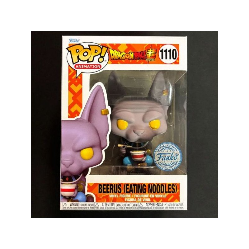 Dragon Ball Super - Vinyl figure POP! n° 1110 - Beerus eating noodles (spécial édition)