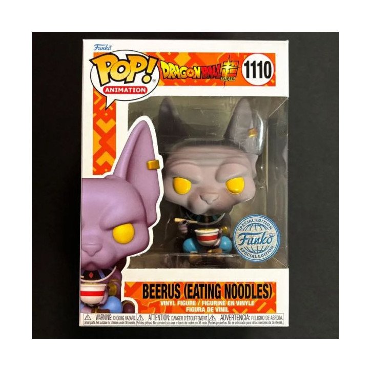 Dragon Ball Super - Vinyl figure POP! n° 1110 - Beerus eating noodles (spécial édition)