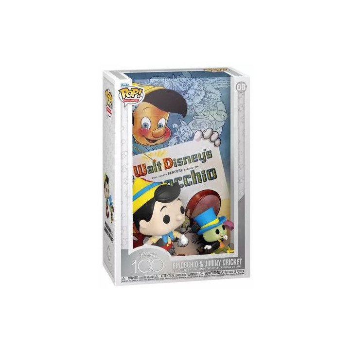 DISNEY -100 YEARS - VINYL POP N°08 - MOVIE POSTER - PINNOCCHIO &  JIMINY CRICKET