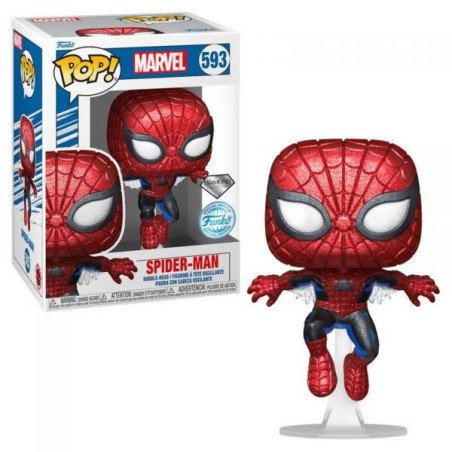 Marvel - Spider-man - Bobble-head POP! n° 593 - Spider-man (spécial éditon - diamond collection)