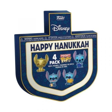 DISNEY - LILO & STITCH - POCKET POP! KEYCHAIN - 4 PACK - HAPPY HANUKKAH