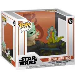 STAR WARS - THE MANDALORIAN - BOBBLE-HEAD POP N° 721 - GROGU WITH FROG