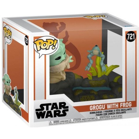 STAR WARS - THE MANDALORIAN - BOBBLE-HEAD POP N° 721 - GROGU WITH FROG