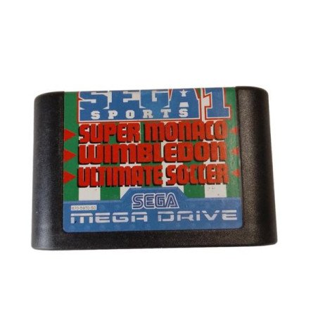 SUPER MONACO - WIMBLEDON - ULTIMATE SOCCER - MEGADRIVE LOOSE OCC