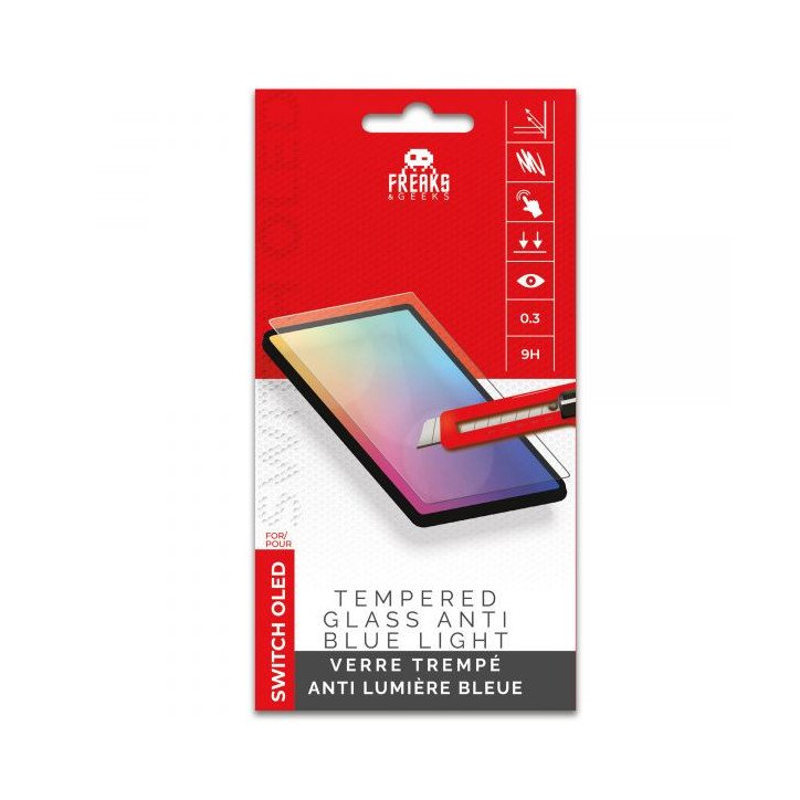 FREAKS AND GEEKS - TEMPERED GLASS - ANTI BLUE LIGHT - SWITCH OLED