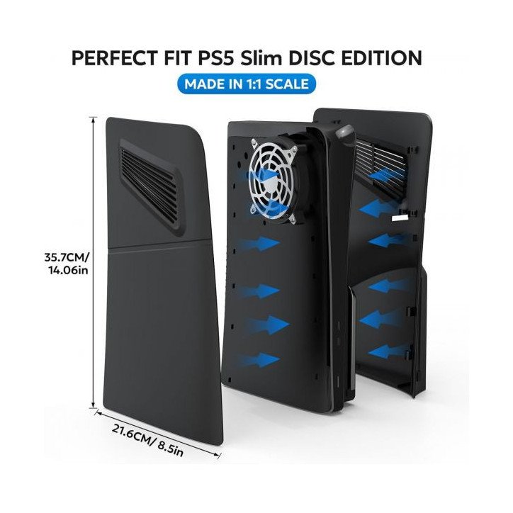 COVER FACE PLATE -  PS5 SLIM - NOIRE