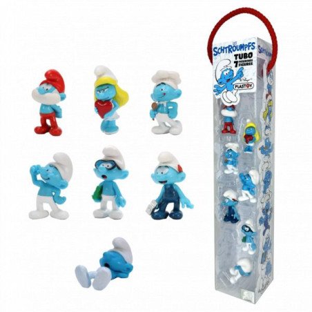 LES SCHRTROUMPFS - TUBE 8 FIGURINES