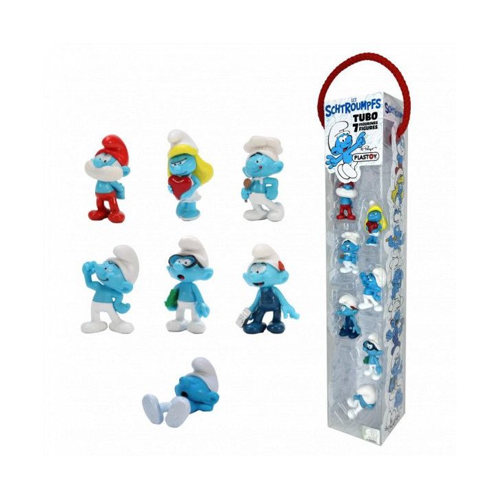 LES SCHRTROUMPFS - TUBE 8 FIGURINES